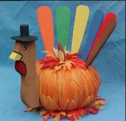 turkey pumpkin centerpiece