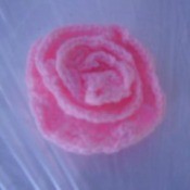 pink crochet rose