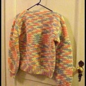 Mulitcolor crochet sweater.