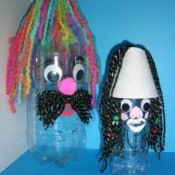 decorated plastic bottles