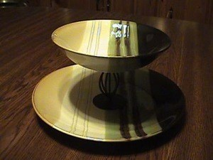 homemade two tier serving platter