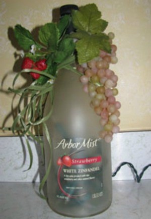 Grape Leaf Wine Bottle