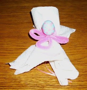 Easter napkin ties.