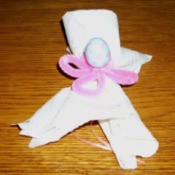 Easter napkin ties.