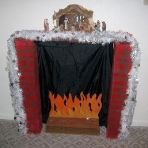 decorative Christmas fireplace