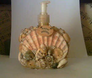 Sea shell soap dispenser.