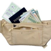 Travel pack with documents.