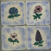 Painted Coaster Tiles