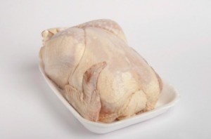 A frozen chicken.
