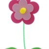 A beautiful foam flower. A simple craft for children to make.