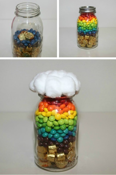 "Rainbow in a Jar" Candy Gift