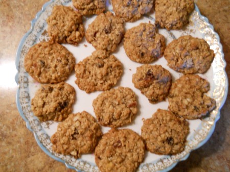 Plate of cookies.