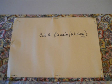 Cutting front and back pieces.