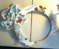 wrapping wreath form with chain