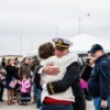 A man in the Navy coming home.