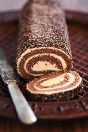 Oatmeal Swiss Roll Cake