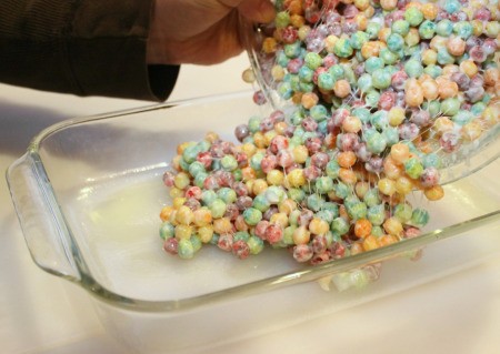 scoop into pan