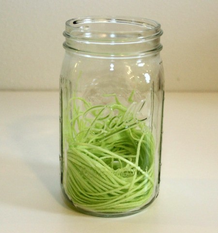 grass in jar