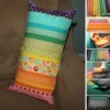 Pillow Made from Fabric Scraps