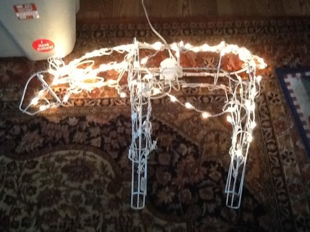 Lighted reindeer.