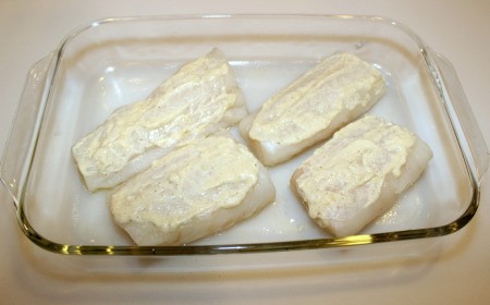mayo mixture on cod