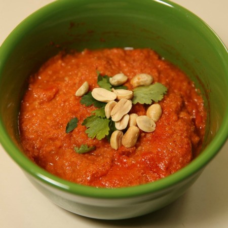 A bowl of African peanut soup.