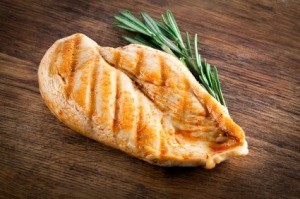 Grilled Chicken on Wood with Rosemary