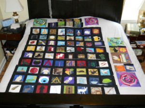 Harry Potter quilt in process.