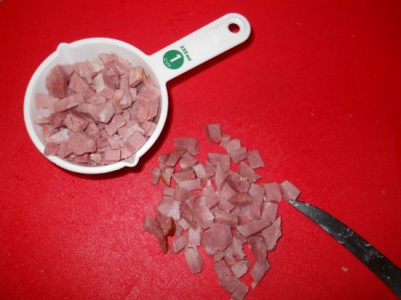 Chopped ham.