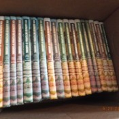 Boxes with books inside.