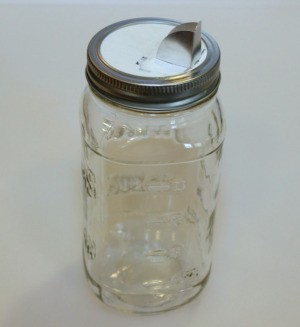 spout on mason jar