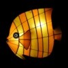 Glowing fish lantern centerpiece.