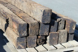 stack of railroad ties