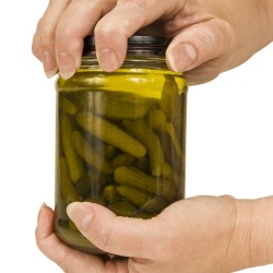 opening a pickle jar