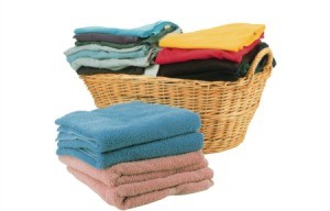 Stack of clean towels.