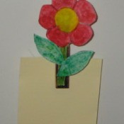 Spring Flower Photo or Note Magnet - Notepad in clip.