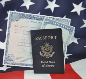 birth certificate, passport and social security card