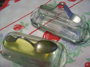 Silverware for Butter Dish Handle