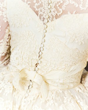 Yellowed Lace on a Dress