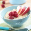 Making Oatmeal With Raspberries and Apples