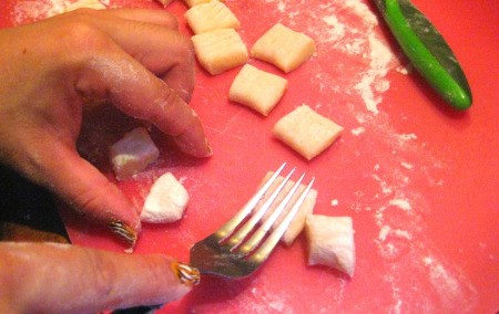 Creating fork grooves.