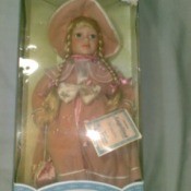 Angelina doll in box.