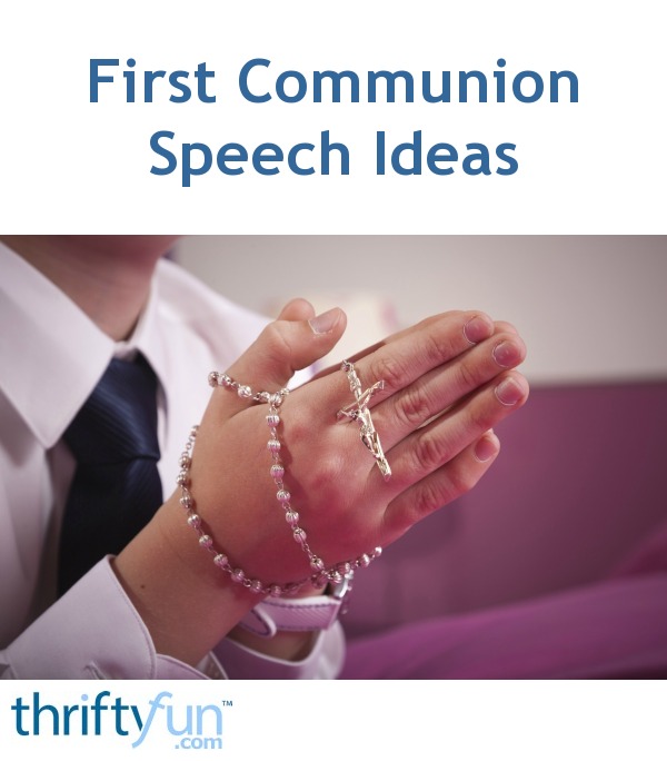 introduction speech for first holy communion