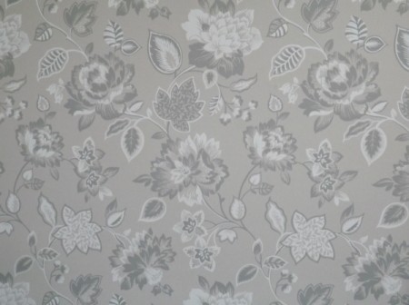 Gray floral design.