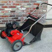 Reel mower with a very small motor.