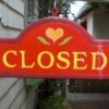 Painted "Closed" Sign