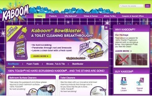 Screenshot of Kaboom's website.