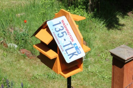 License Plate Bird House