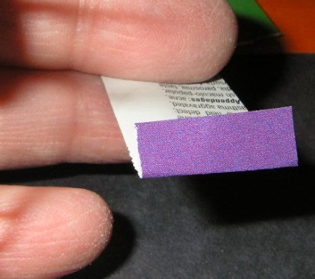 First fold of paper.