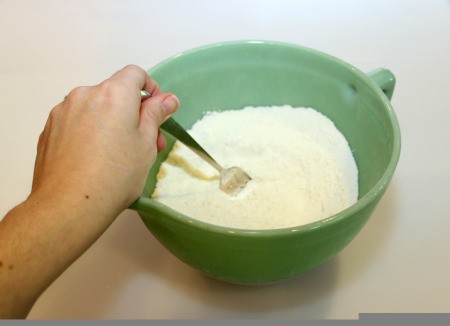stir flour mixture